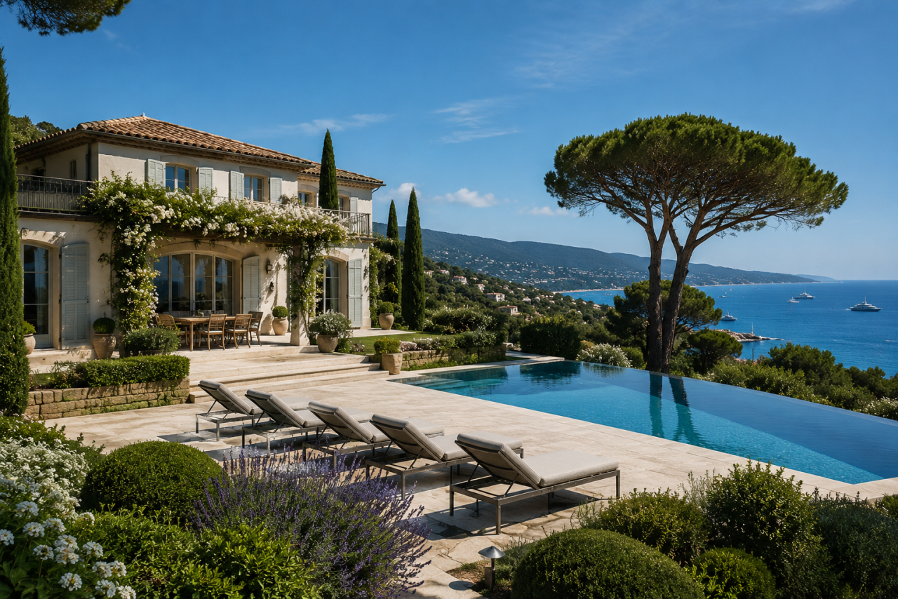Villa vue mer à Saint-Tropez : propriétés exclusives
